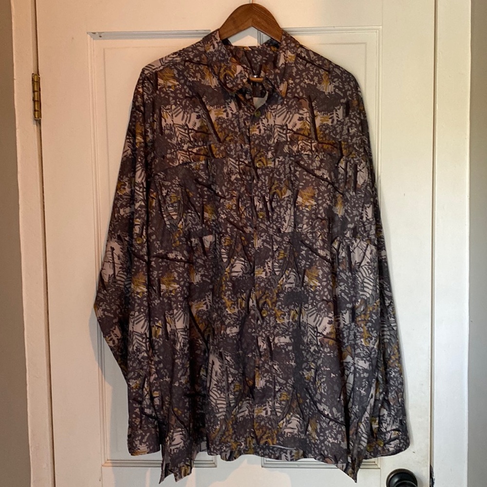 3XL Bushlan long sleeved camouflage button down